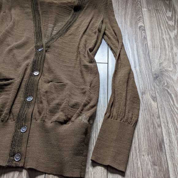 NWOT (XS) - A/X Semi Sheer Slub Long Cardigan w/ Lurex - Picture 3 of 8